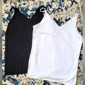 LOFT Maternity Double V neck camis